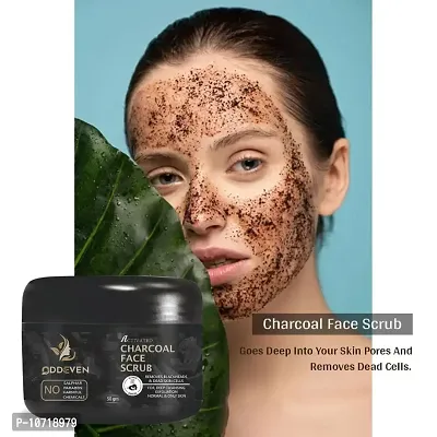 Trendy Charcoal Face Scrub With Activated Bamboo Charcoal And Aloe Vera For Soft, Supple And Clean Skin Scrub