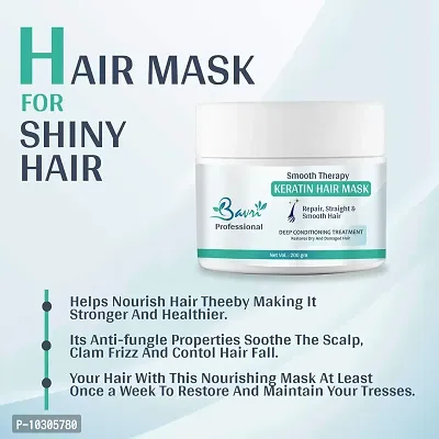 Keratin Hair Mask- 200 Ml- For Intense Damaged Hair Repair - Salon Like Hair Spa At Your Home - For Dry And Damaged Hair Pack Of 2-thumb2