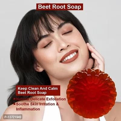 Premium Hydrating Beetroot Soap For A Fresh Look 100Gm Pack Of 1