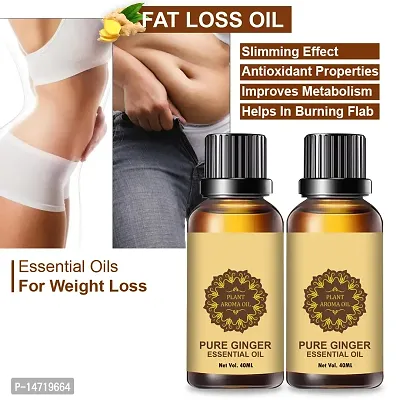 Ginger Essential Oil | Ginger Oil Fat Loss | Pure and Natural Therapeutic Grade Essential Oilnbsp;nbsp; (40ML) (PACK OF 2)