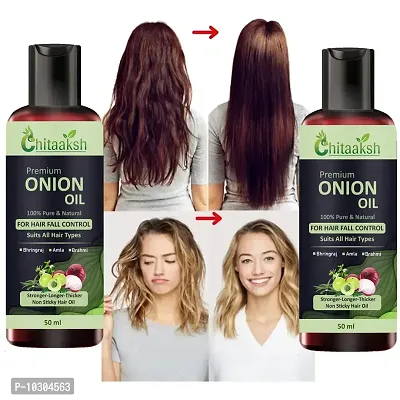 Onion Hair Oil With 16 Essential Oils For Hair Regrowth, Dandruff Control , Black Seed - Hair Care Growth E Shine Tea Tree Oil Omega- 3 Vitamin-E, For Hair Growth Blend Of Multiple Essential Oils Hair Oil 50 Ml Pack Of 2-thumb0