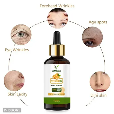 Vitracos Organics Professional Vitamin C Serum - Skin Clearing Serum - Brightening, Anti-Aging, Skin Repair, Supercharged Face Serum, Dark Circle, Fine Line And Sun Damage Corrector Face Serum (45 Ml)(Pack Of 1)-thumb0