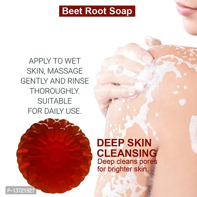 Premium Deep Cleansing Beetroot Soap For A Fresh Look 100Gm Pack Of 1-thumb2