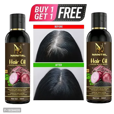 Hair Oil Onion Black Seed Hair Oil For Fast Hair Growth 50 Ml For Man And Women Buy 1 Get 1 Free-thumb0