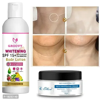 &nbsp;Groovy Whitening Body Lotion On Skin Lighten And Brightening Body Lotion Cream-Brightening For Women And Men 100 Ml With Whitening Cream Pack Of 2-thumb0