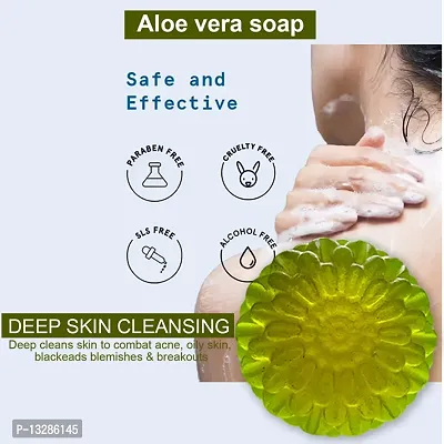 Softening Aloe Vera Soap With Cocoa Butter For Smooth And Supple Skin -100 Grams-thumb0