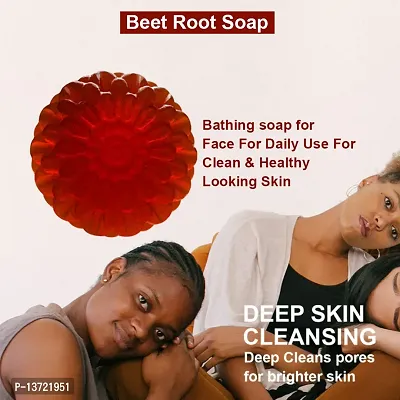 Premium Anti-Aging Beetroot Soap For A Rejuvenated Appearance 100Gm Pack Of 1