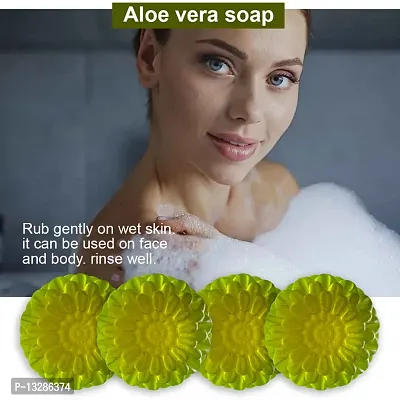 Exfoliating Aloe Vera Soap For Smooth Skin-100 Grams Each, Pack Of 4