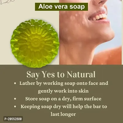 Aloe Vera Soap ? Handmade, 100% Pure, Natural  Cold processed with Essential Oils, Exotic Herbs  Aroma, 100g-thumb2