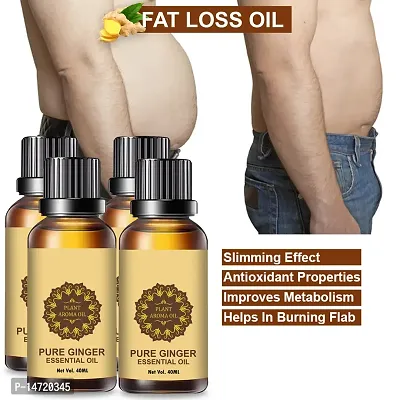 Ginger Essential Oil | Ginger Oil Fat Loss | Essential Oil 400 % Pure  Natural Best for Hair Nourishing, Breast Toning, Weight loss (40ML) (PACK OF 4)