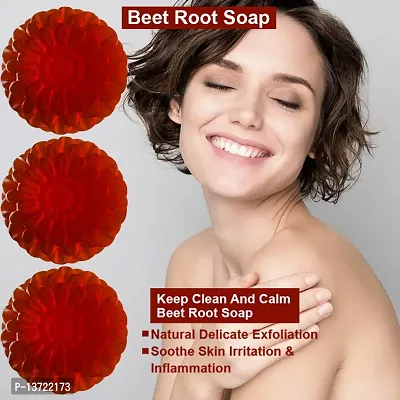 Premium Pure Beet Beauty Soap The Secret To Glowing Skin 100Gm Pack Of 3-thumb0