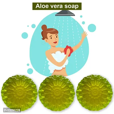 Aloe Vera Soap With Chamomile Essential Oil-100 Grams Each, Pack Of 3