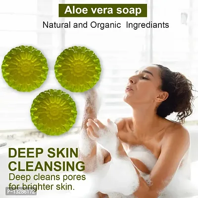 Pure Aloe Vera Soap - 100% Natural-100 Grams Each, Pack Of 3