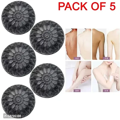 Activated Charcoal Premium Soap Soft, Smooth, Moisturised Skin- Pack Of 5, 100 Grams Each-thumb0