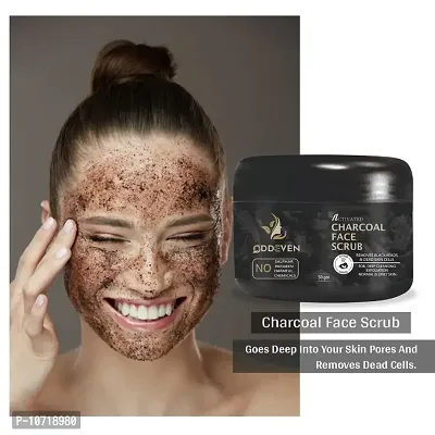 Trendy Charcoal Face Scrub For Men - Tan Removal And Blackhead Removal Scrub-thumb0