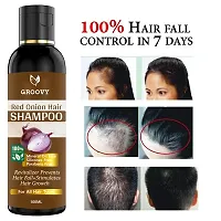 Onion Hair Shampoo Hair Regrowth Shampoo Controls Hair Fall And Dandruff For Men And Women - All Natural Blend Of Coconut, Almond, Curry Leaves Shampoo And More 100 ml-thumb1