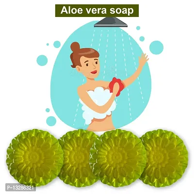 Softening Aloevera Soap With Almond Oil-100 Grams Each, Pack Of 4