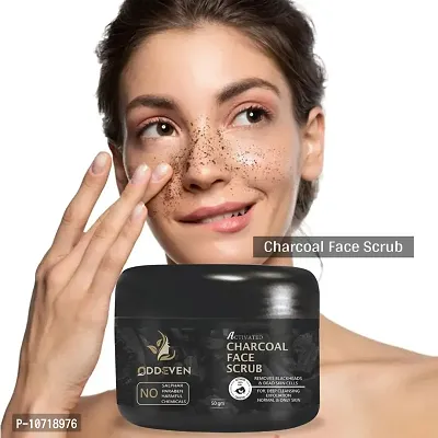 Trendy Activated Charcoal Face Gel Scrub - Exfoliating Scrub For Women And Men