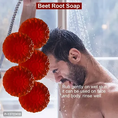 Premium Herbal Beetroot Bath Soap 100Gm Pack Of 5