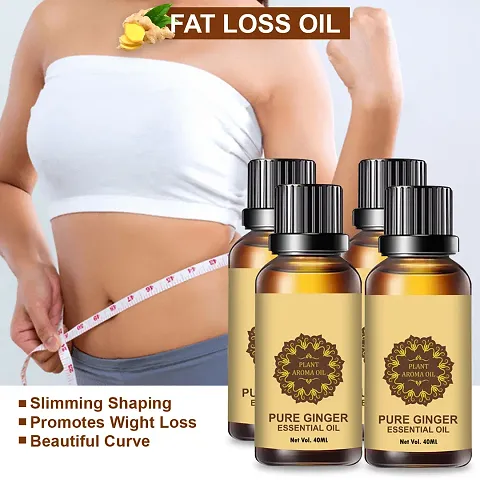 Ginger Essential Oil | Ginger Oil Fat Loss | For Belly Drainage Ginger Massage Oils For Belly / Fat Reduction Multipack