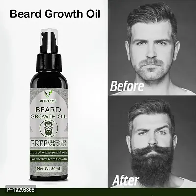 Vitracos Natural Smoothening Beard Oil -Argan And Geranium Hair Oil- 50 ml