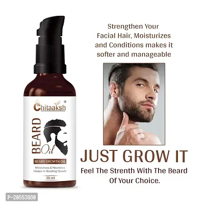 Chitaaksh Beard  Hair Growth Oil for thicker, longer beard | For patchy, uneven beard | Beard  Mustache Oil for fast beard growth | Natural Hair Oil 50ml-thumb5