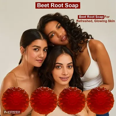 Premium Enriching Beetroot Soap 100Gm Pack Of 4