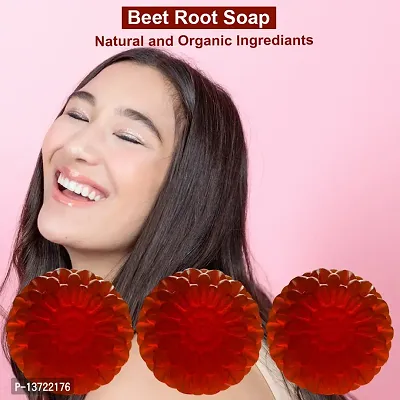 Premium Organic Beetroot Soap A Natural Boost For Your Skin 100Gm Pack Of 3