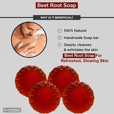 Premium Revitalizing Beetroot Soap 100Gm Pack Of 4-thumb0