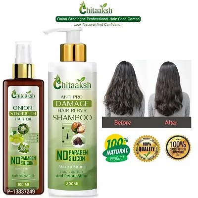 nbsp;Strengthening And Hairfall Control || Healthy-Strong-Shiny || Rich In Anti-Oxidants || Best Onion Shampoo With Oil For Hair (200Ml With 100Ml)