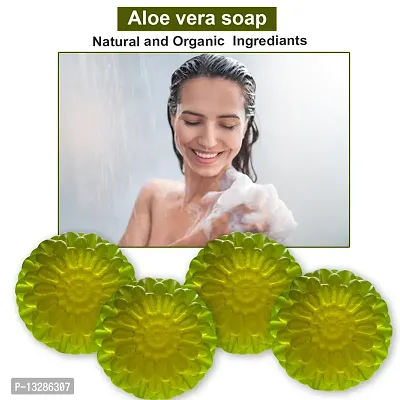 Nourishing Aloevera Soap With Olive Oil-100 Grams Each, Pack Of 4-thumb0