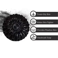 Activated Charcoal Bathing Soap- Pack Of 5, 100 Grams Each-thumb1