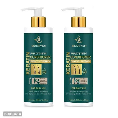 Odd Even Keratin And Argan Oil Smooth Therapy Conditioner- 200 Ml Each, Pack Of 2