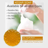 Herbal  natural moisturizing Kesar Soap | Grams Each | Enriched with Rishikesh Gangajal, It contains Saffron and Milk for Smooth  Glowing Skin, Paraben Free, Cruelty Free-thumb1