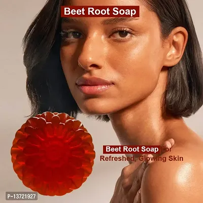 Premium Deep Cleansing Beetroot Soap For A Fresh Look 100Gm Pack Of 1-thumb0