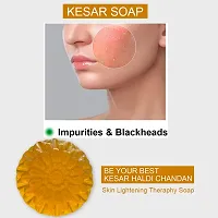 Herbal  natural moisturizing Kesar Soap | Grams Each | Enriched with Rishikesh Gangajal, It contains Saffron and Milk for Smooth  Glowing Skin, Paraben Free, Cruelty Free-thumb3