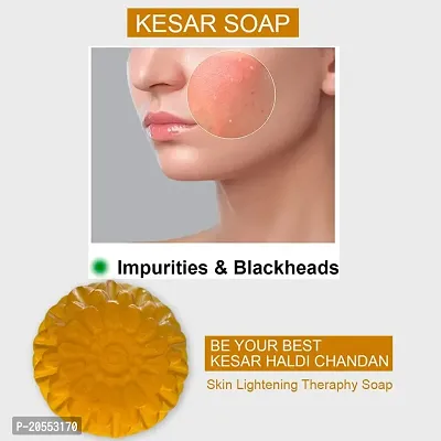 Herbal  natural moisturizing Kesar Soap | Grams Each | Enriched with Rishikesh Gangajal, It contains Saffron and Milk for Smooth  Glowing Skin, Paraben Free, Cruelty Free-thumb4