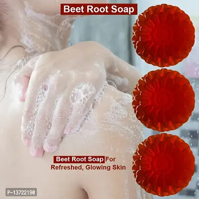 Premium Pampering Beetroot Soap Indulge In A Luxurious Bathing Experience 100Gm Pack Of 3-thumb0