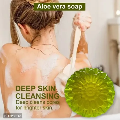 Aloe Vera Soap With Honey For Soothing And Healing Benefits -100 Grams-thumb0