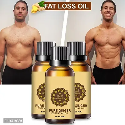 Ginger Essential Oil | Ginger Oil Fat Loss | Beauty Fat Burner Fat loss fat go slimming weight loss body fitness oil Shape Up Slimming Oil For Stomach, Hips  Thigh (40ML) (PACK OF 3)