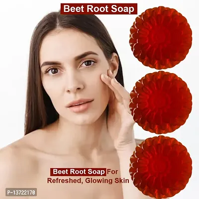 Premium Sesame Oil And Beet Root Soap For Detoxified Skin 100Gm Pack Of 3-thumb0