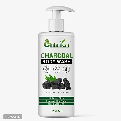 Body Wash For Tan Removal And Glowing Skin - With Chickpea Flour, Almond, Safron  Turmeric Extract - 250 Ml (Charcoal)