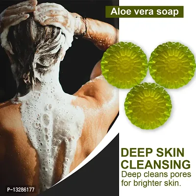 Handmade Aloe Vera Soap-100 Grams Each, Pack Of 3-thumb0