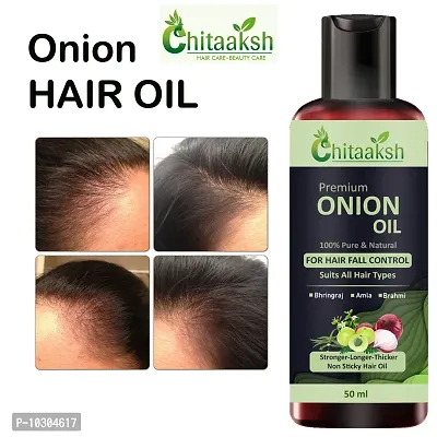 Onion Hair Oil With 14 Essential Oils For Hair Regrowth, Dandruff Control , Black Seed - Hair Care , For Hair Growth Blend Of Multiple Essential Oils Hair Oil For Man And Women 50Ml-thumb0