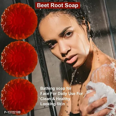 Premium Moisturizing Beetroot Soap Soften And Soothe Your Skin 100Gm Pack Of 3