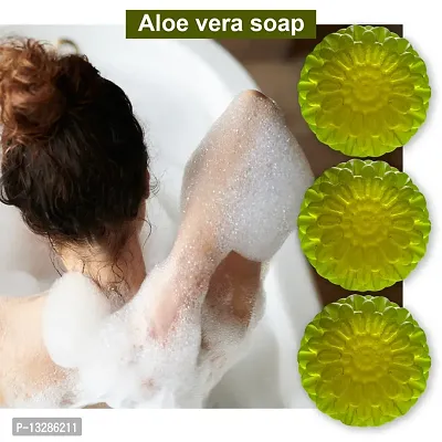 Aloe Vera Soap With Bergamot Essential Oil-100 Grams Each, Pack Of 3-thumb0