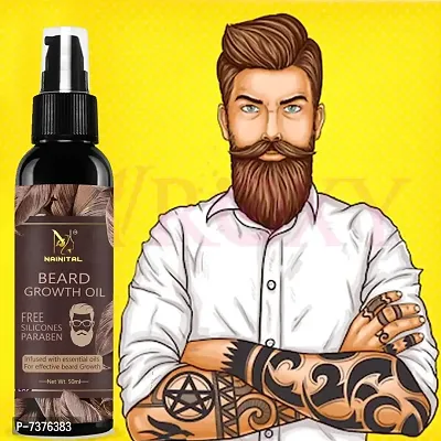 NAINITAL 100% Natural Beard Growth Oil - No SLS, No Paraben Hair Oil  (50 ml)