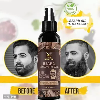 NAINITAL   Beard Growth Oil - 50ml - More Beard Growth, With Redensyl, 8 Natural Oils including Jojoba Oil, Vitamin E, Nourishment  Strengthening,, No Harmful Chemicals Hair Oil  (50 ml)