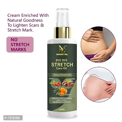 NAINITAL Unique Repair Stretch Marks Removal - Natural Heal Pregnancy Breast, Hip, Legs, Mark oil 100 ml pack of 1-thumb0