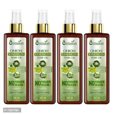 CHITAAKSH Onion Strength Hair Oil for Hair Regrowth, With Amla, Brahmi  Bhringraj Hair Oil  (400 ml)-thumb0